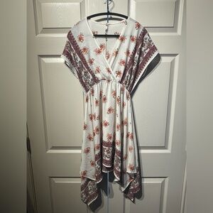 Western white floral dress